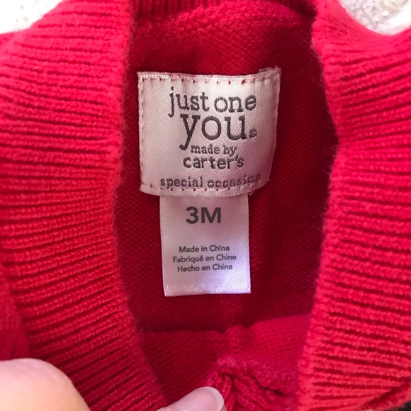 Just One You by Carter’s Sweater Vest Red Argyle - Picture 2 of 3